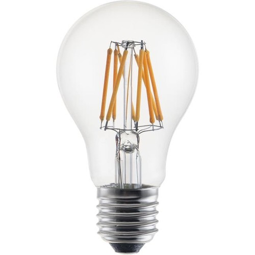 E27 6W DimToWarm LED-Filament-Lampe - A60, 600lm, dimmbar, Klarglas, 2200K-2700K