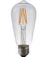 E27 4W dimmbare LED Rustika Lampe - ST58, Filament, 2500K, Klarglas