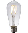 E27 4W dimmbare LED Rustika Lampe - ST58, Filament, 2500K, Klarglas