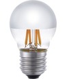 E27 4W dimmbare LED-Tropfenlampe - G45, Filament, Kopfverspiegelt, 2500K, Silber