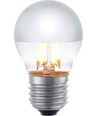 E27 4W dimmbare LED-Tropfenlampe - G45, Filament, Kopfverspiegelt, 2500K, Silber