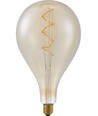 E27 6W dimmbare XXL Filament LED-Lampe - A165, Spiral, 2200K, Goldglas