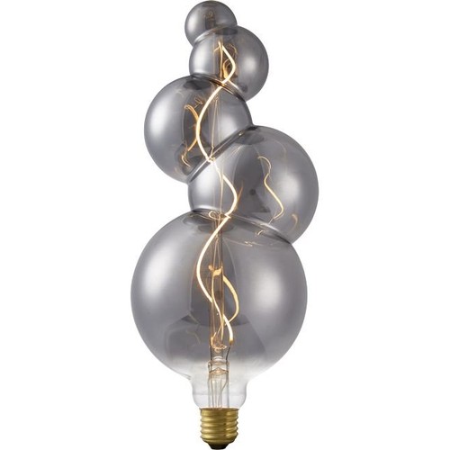 E27 4W XXL Flex Bubble-5 LED-Lampe - 100lm, 2200K, dimmbar, Rauchglas, Filament