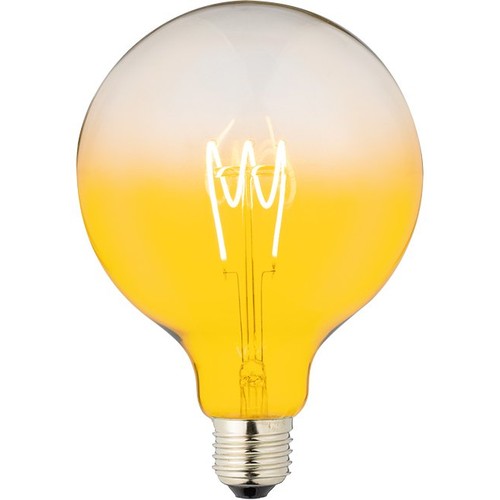 E27 4W dimmbare LED-Lampe - G125, Flex-Filament, Gelb, 140lm