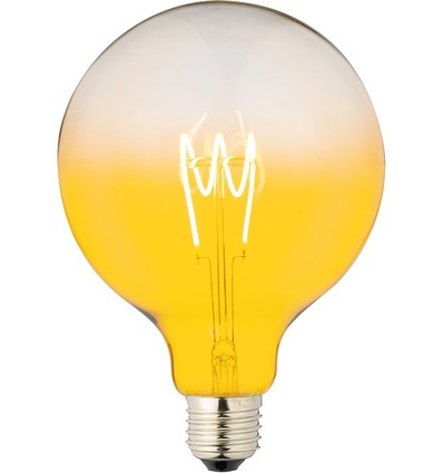 E27 4W dimmbare LED-Lampe - G125, Flex-Filament, Gelb, 140lm