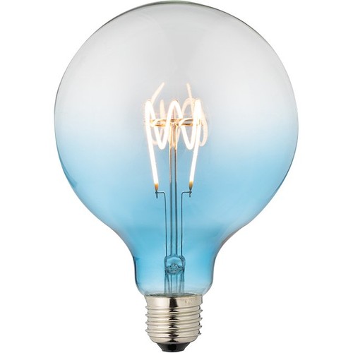 E27 4W dimmbare LED-Lampe - G125, Flex Filament, Blau, 140lm