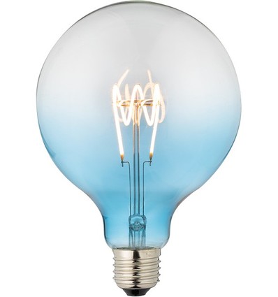 E27 4W dimmbare LED-Lampe - G125, Flex Filament, Blau, 140lm