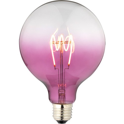 E27 4W dimmbare LED-Filament-Lampe - G125, Flex Globe, lila Glas, 140lm