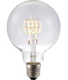 E27 4,5W dimmbare LED-Lampe - G95, Filament Flex, 2200K, 190lm, Klarglas