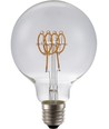 E27 4,5W dimmbare LED-Lampe - G95, Filament Flex, 2200K, 190lm, Klarglas