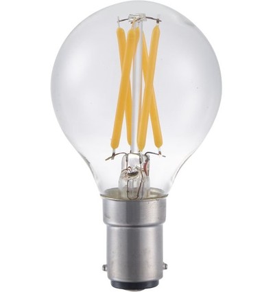 BA15d 4W dimmbare LED-Tropfenlampe - G45, Filament, Klarglas, 2700K
