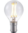 BA15d 4W dimmbare LED-Tropfenlampe - G45, Filament, Klarglas, 2700K