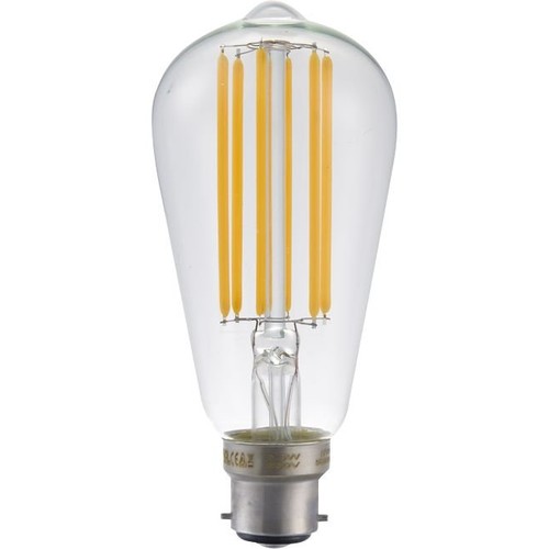 B22d 6,5W dimmbare LED-Lampe - ST58 Rustika, Filament, Klarglas, 2700K