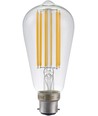 B22d 6,5W dimmbare LED-Lampe - ST58 Rustika, Filament, Klarglas, 2700K