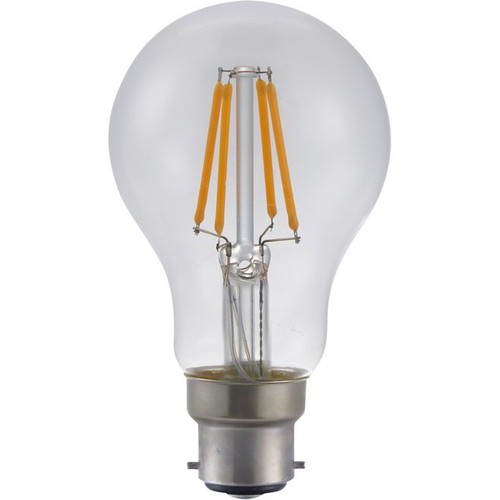 BA22d 4W dimmbare LED-Lampe - A60, Filament, 320lm, 2500K, Klarglas