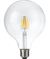 E27 6W dimmbare LED Filament Lampe - G125, DimToWarm, 2000K-4500K, 660lm, Klarglas