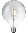 E27 6W dimmbare LED Filament Lampe - G125, DimToWarm, 2000K-4500K, 660lm, Klarglas