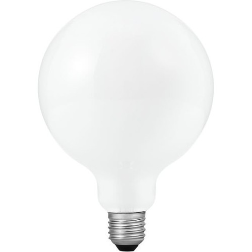 E27 6W dimmbare LED-Lampe - DimToWarm, G125, Opalglas, 2000-4500K, Filament