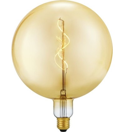 E27 5W Slim Flex Filament G200 Globe - 470lm, 2200K, dimmbar, Goldglas