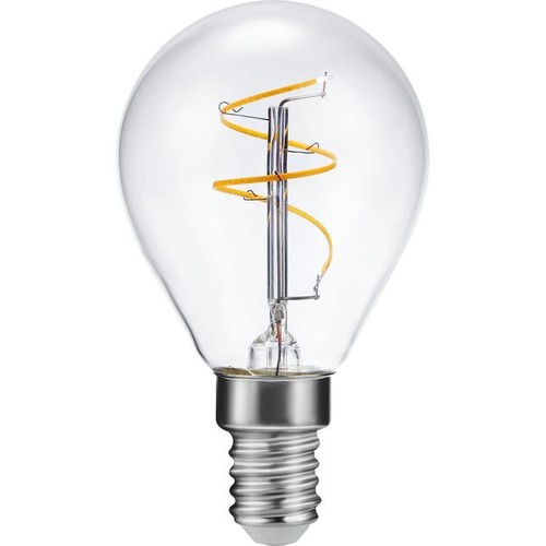 E14 3,2W dimmbare LED-Tropfenlampe - Slim Flex Filament, G45, 320lm, 2200K, Klarglas