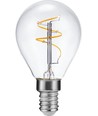 E14 3,2W dimmbare LED-Tropfenlampe - Slim Flex Filament, G45, 320lm, 2200K, Klarglas