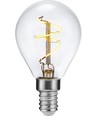 E14 3,2W dimmbare LED-Tropfenlampe - Slim Flex Filament, G45, 320lm, 2200K, Klarglas