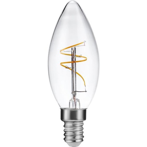 E14 1,5W Slim Flex Filament Tropfenlampe - C35, 150lm, 2200K, Klarglas