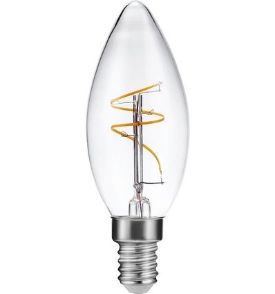 E14 3,2W dimmbare Slim Flex LED-Tropfenlampe - C35, 2200K, Filament, Klarglas