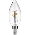 E14 3,2W dimmbare Slim Flex LED-Tropfenlampe - C35, 2200K, Filament, Klarglas