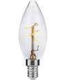E14 3,2W dimmbare Slim Flex LED-Tropfenlampe - C35, 2200K, Filament, Klarglas