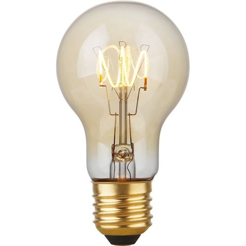 E27 4,2W dimmbare LED-Lampe - A60, Flex Filament, 2200K, Goldglas, 470lm
