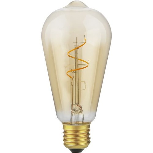 E27 2,9W dimmbare LED-Lampe - Slim Flex Filament, ST64, 2200K, Gold, 250lm