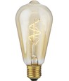 E27 2,9W dimmbare LED-Lampe - Slim Flex Filament, ST64, 2200K, Gold, 250lm