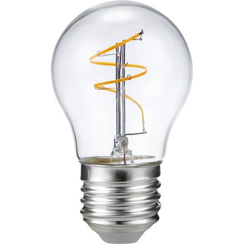E27 3,2W dimmbare LED-Tropfenlampe - G45, Slim Flex Filament, 2200K, Klarglas