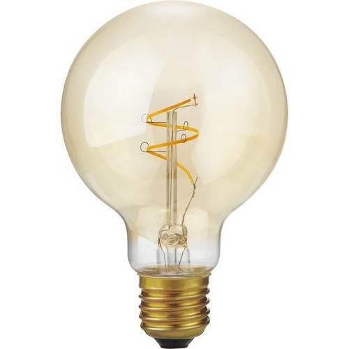 E27 2,9W Slim Flex Filament Globe G80 - 250lm, 2200K, Goldglas, dimmbar