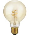 E27 4,2W dimmbare LED Slim Flex Filamentlampe - G80, 470lm, 2200K, Goldglas