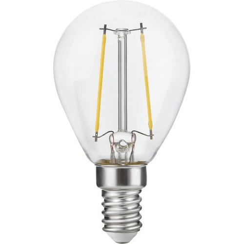 E14 2,5W dimmbare LED-Tropfenlampe - G45, Filament, Klarglas, 2500K