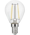 E14 2,5W dimmbare LED-Tropfenlampe - G45, Filament, Klarglas, 2500K