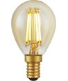 E14 4,7W dimmbare LED-Tropfenlampe - G45, Filament, 2200K, Goldglas, 470lm