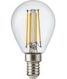 E14 4,7W dimmbare LED-Tropfenlampe - G45, Filament, Klarglas, 2700K