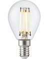 E14 4,7W dimmbare LED-Tropfenlampe - G45, Filament, Klarglas, 2700K