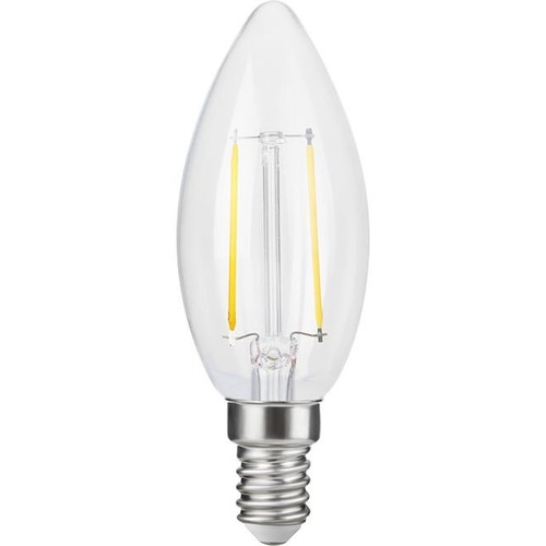 E14 2,5W dimmbare LED-Tropfenlampe - C35, Filament, 2500K, Klarglas