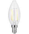 E14 2,5W dimmbare LED-Tropfenlampe - C35, Filament, 2500K, Klarglas