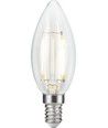 E14 2,5W dimmbare LED-Tropfenlampe - C35, Filament, 2500K, Klarglas