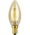 E14 2,9W dimmbare LED-Kronlampe - Filament, 250lm, 2200K, Goldglas, C35 Kerze