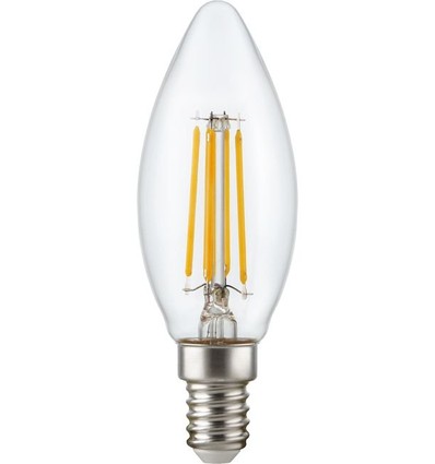 E14 4,7W dimmbare LED-Tropfenlampe - C35, Filament, klar, 2700K