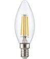 E14 4,7W dimmbare LED-Tropfenlampe - C35, Filament, klar, 2700K