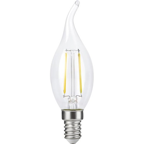 E14 2,5W dimmbare LED-Windstoßkerze - C35, Filament, klar, 2700K