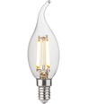 E14 4,7W dimmbare LED-Kronlampe mit Spitze - C35, Filament, Klarglas, 2700K