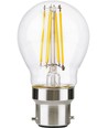 B22d 4,7W dimmbare LED-Tropfenlampe - G45, Filament, Klarglas, 2700K